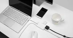 Адаптер хаб конвертер Xiaomi Usb-C - VGA и Gigabit Ethernet ZJQ04TM JGQ4005TY - мініатюра 4