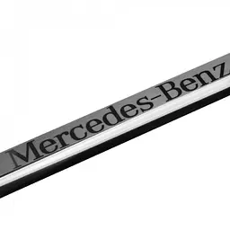 Накладки на пороги для Mercedes-Benz Sprinter (W906) 2006- Нержавіюча сталь із загином та Логотипом 4 шт (Premium P-ME06) - мініатюра 3