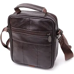 Сумка з ручкою для чоловіків Vintage 22865 17х19,5х7 см Коричневий - мініатюра 2