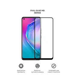 Захисне скло для TECNO Camon 16/16 SE, Full Glue HD, 2.5D, повністю прозоре, на весь екран, глянцеве, загартоване 9H, повне проклеювання по всій поверхні, з чорною рамкою, протиударне, кришталево чітке зображення, ArmorStandart (ARM65097) - мініатюра 2