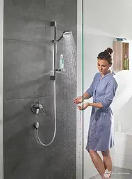 Шлангове під'єднання Hansgrohe FixFit S зі зворотнім клапаном 27456000, Хром - мініатюра 2