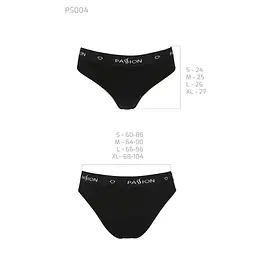 Трусики-сліпи з бавовни та еластаном Passion PS004 PANTIES XL, black - мініатюра 6