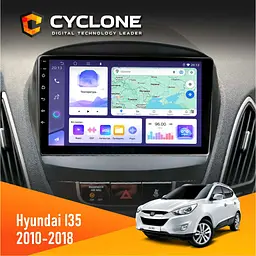 Штатна магнітола Hyundai ix35 2010-2018 Cyclone C9-011 4x64, DSP Cyclone (НФ-00007014)
