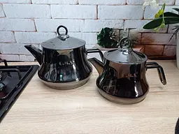 Двоярусний чайник O.M.S. Collection 8100-XL Black (1,4/2,75 л.) - мініатюра 5