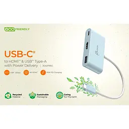 Багатопортовий мультиадаптер J5create JCA379EC-N, USB Type-C 3-в-1 блакитний - мініатюра 5
