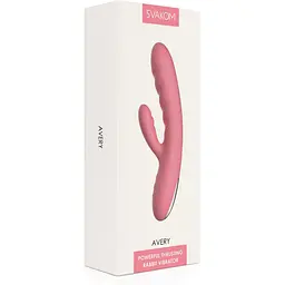 Вібратор-кролик Svakom Avery Strawberry Pink - мініатюра 8