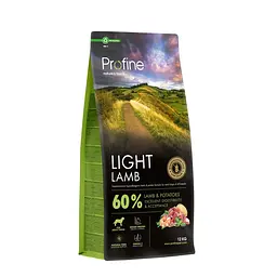 Корм сухий Profine Light Lamb для собак з надмірною вагою з ягнятиною і картоплею, 12 кг (арт.173081)