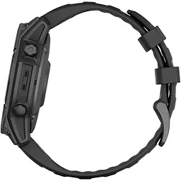 Смарт-годинник Garmin Fenix E 47mm AMOLED Slate Gray Steel with Black Silicone Band (010-03025-03/01) [116556] - мініатюра 6