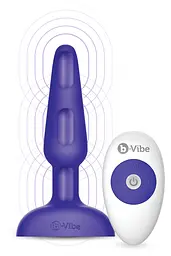 Анальна пробка B-Vibe Trio Plug 13.5 см (фіолетовий) - мініатюра 3