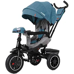 Велосипед триколісний Tilly CAYMAN з пультом і посильоною рамою T-381/7 Зелений льон /1/