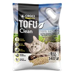 Наповнювач для котячого туалету Тофу Croci TOFU Clean 6 л