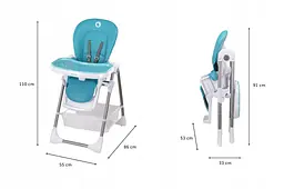 Стільчик для годування Lionelo Linn Plus Tourquise - мініатюра 8