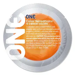 Набір презервативів ONE Color Sensations, 100 шт, кольорові, 10 кольорів, зі змазкою, паковання-тубус - мініатюра 2
