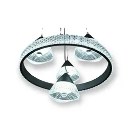 Сучасна LED люстра Diasha чорного кольору 2801/4BK - мініатюра 2