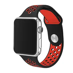 Спортивний ремінець з перфорацією Primo для Apple Watch 38 мм, 40 мм,41 мм розмір L Black Red - мініатюра 2