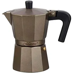 Кавоварка гейзерна алюмінієва Maestro MR-1666-9-BROWN 450 мл коричнева