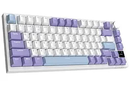 Клавіатура ігрова механічна бездротова Ajazz AK-820WP PRO White-Purple RGB Gift Switch Hot-Swap 2.4G/Bluetooth/USB - мініатюра 5