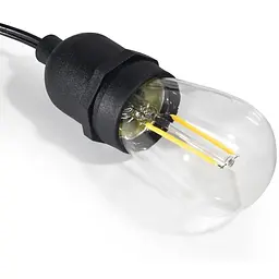 Гірлянда LED Light Edison вулична з ретро лампами 15 шт. 220V 10 метрів з перехідником - мініатюра 4