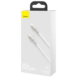 Дата кабель Baseus Cafule Metal Type-C to Lightning PD20W (2m) (CATLJK-B) Білий - мініатюра 3