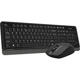 Комплект (клавіатура + миша) A4Tech Fstyler FG1012S, комплект бездротовий клавіатура з мишою, колір чорний (FG1012S (Black)) - мініатюра 2
