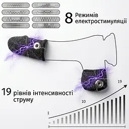БДСМ насадки таканинні еластичні для електростимуляції пенісу та яєчок з пультом ДК та USB 19 режимів - мініатюра 6