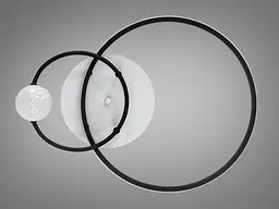 Люстра стельова LED Diasha MX2986-2A WH+BK, 35Вт, білий+чорний, діаметр 39 см, для коридору, спальні, кухні - мініатюра 4