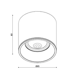 Світильник точковий KLOODI KD-EYE85 10W 3K BK - мініатюра 2