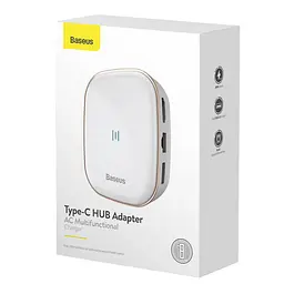 Мультипортовий адаптер USB Хаб Baseus Multi-Functional Charger Type-C CAHUB-AU02 White - мініатюра 4