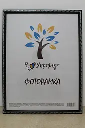 Фоторамка 30х42, чорна зі срібним накатом, 1511А-1112S б/з, СКЛО + ДВП                                                                                                                                                                                                                                                                                                                                                           