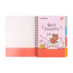 Зошит Yes А5 Line Friends пластикова обкладинка 80 аркушів, лінія (765737), в асортименті - мініатюра 2