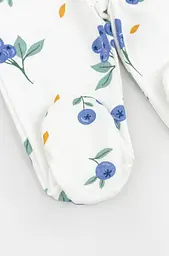 Комплект для новонародженої дівчинки Blueberry 3 в 1 з футеру з начосом (льоля, повзунки, чепчик) - мініатюра 8