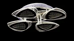 Люстра стельова LED Splendid Ray LK28962/4, 108W, білий, хром, сучасний стиль з пультом, димер