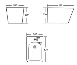 Біде підвісне Qtap Tern Anthracite QT17551303GAN - мініатюра 7