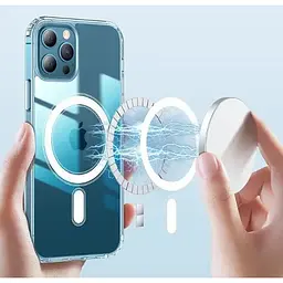 Чохол-накладка Magnetic Case for iPhone 13 Pro Clear прозорий - мініатюра 3