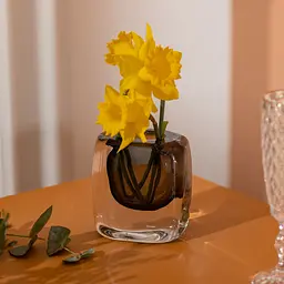 Ваза для квітів скляна в стилі Мінімалізм 11 см, сірий Flower Season HP-10-18 - мініатюра 5