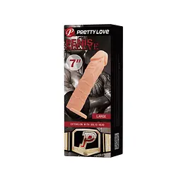 Насадка на пеніс Pretty Love Penis Sleeve Flesh 7" 18 см тілесний - мініатюра 7