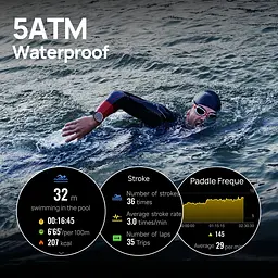 Mibro Смарт-часи GS Pro 2 48мм, 1.43", 466x466, AMOLED, BT 5.3, GPS, 5 ATM, темно-сірий - мініатюра 7