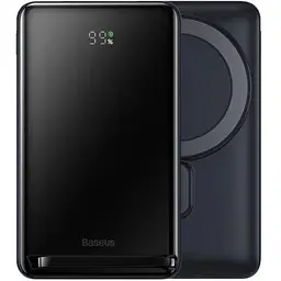 Зовнішній аккумулятор Baseus Magnetic Bracket Wireless магнітний бездротовий 10000mAh 20W PPCX000003 - мініатюра 8