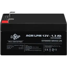 Акумулятор LogicPower AGM 12V [12V/1.3Ah/15.6Wh] [4131] [109153] - мініатюра 2