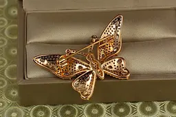 Брошка Xuping Jewelry метелик Репейниця 2,5 см золотиста - мініатюра 2