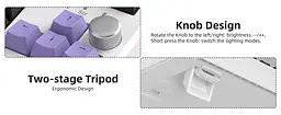 Клавіатура MageGee SKY 87 RGB Ivory White Switch Wireless (6971969728486-UA) Ice Purple (G-000003959) - мініатюра 7