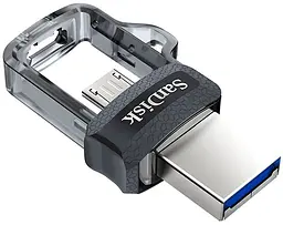 USB флеш-накопичувач SanDisk Ultra Dual 64GB USB-A + microUSB 3.0 OTG (SDDD3-064G-G46) [64719] - мініатюра 3