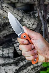 Ніж фіксований туристичний Ruike Hornet F815-J, (8.5 см) 14C28N / G10 помаранчевий - мініатюра 9