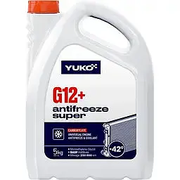 Антифриз YUKO Super G12 + -42 ° C червоний 5л - мініатюра 2
