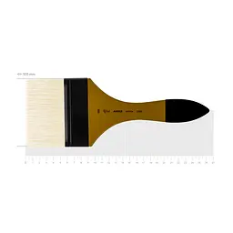Пензель щетина флейц AMBER 2306 №100 коротка ручка ROSA