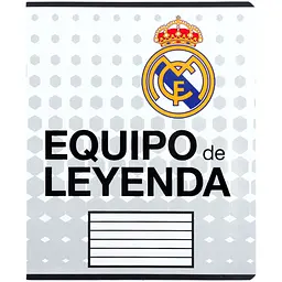 Зошит  Kite FC Real Madrid в лінійку 18 аркушів світло-сірий