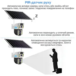 IP-камера вулична з акумулятором та подвійним об'єктивом XON 4G 8000mAh Solar 1080P SmartCam (MCBSM22VW 7515) Біла - мініатюра 6
