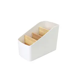 Органайзер для дрібниць MVM, білий з деревом (FH-01 WHITE/WOOD) - мініатюра 2