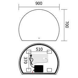 Дзеркало Mixxus Premium Topper MS01-90x70-Reverse MP6632 - мініатюра 2