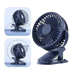 Вентилятор акумуляторний FAN-AF01 з USB з прищіпкою 3 швидкості, 360 градусів - мініатюра 4